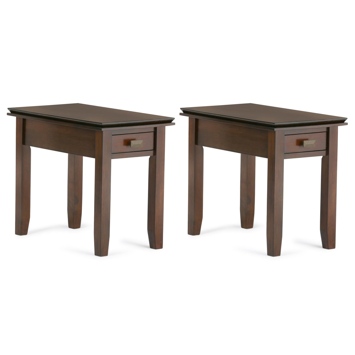 Russet Brown | Artisan 14 inch Narrow Side Table (Set of 2)