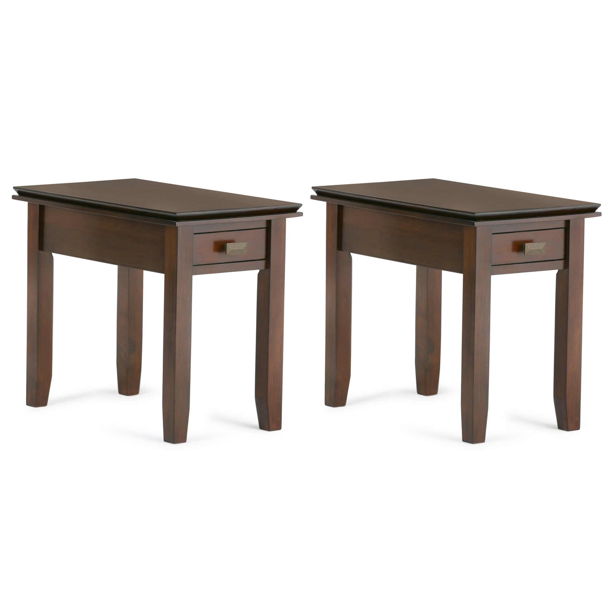 Russet Brown | Artisan 14 inch Narrow Side Table (Set of 2)