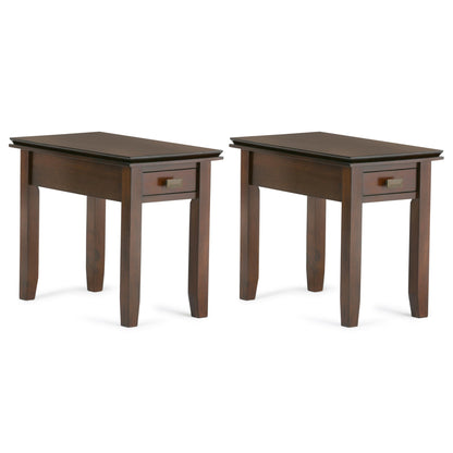 Russet Brown | Artisan 14 inch Narrow Side Table (Set of 2)