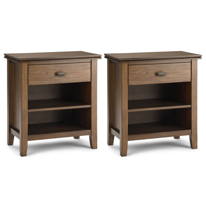 Rustic Natural Aged Brown | Artisan 24 inch Night Stand (Set of 2)