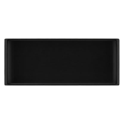 Distressed Black Distressed Vegan Leather | Avalon 3 Trays Ottoman in Distressed Vegan Leather