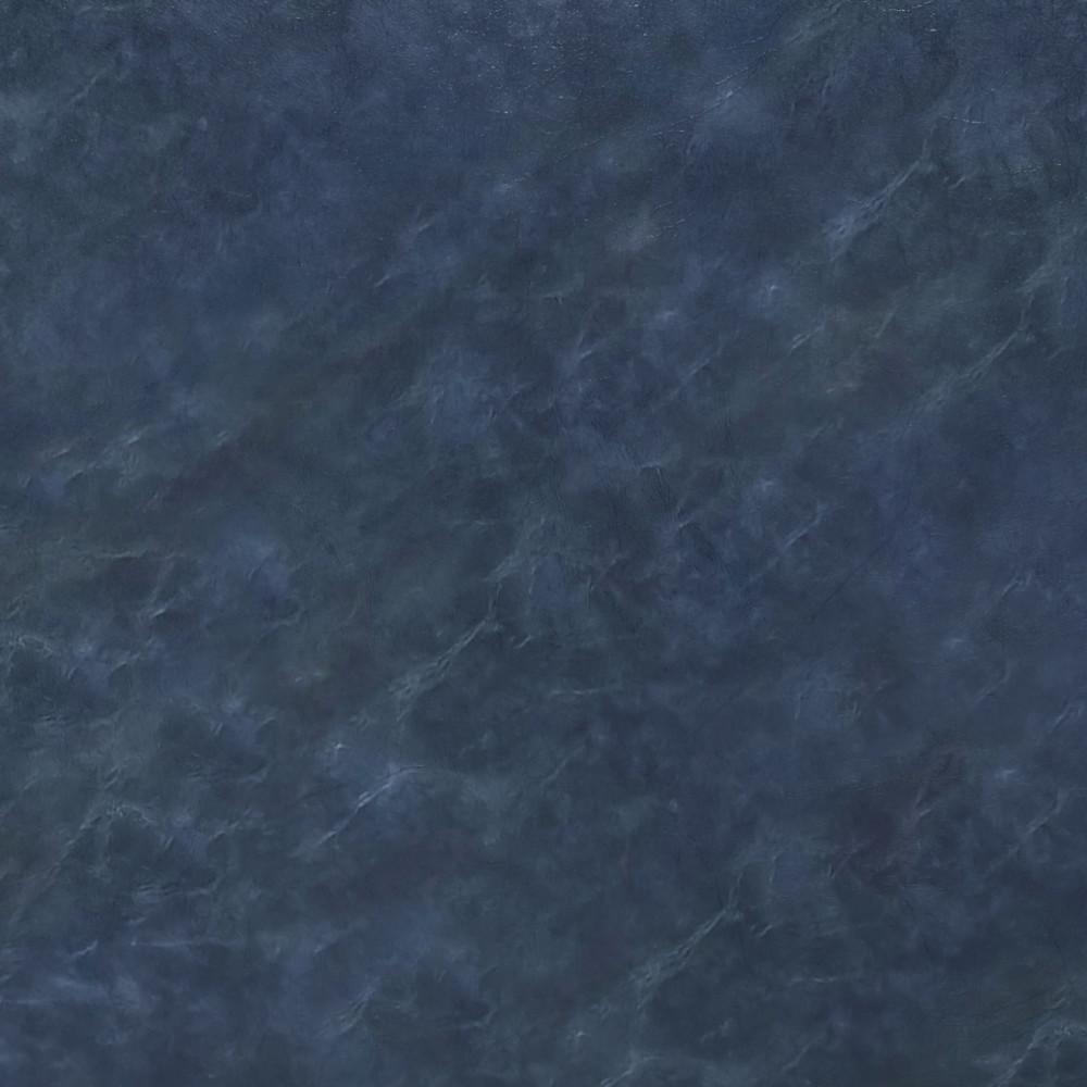 Denim Blue Vegan Leather | Avalon Linen Look Storage Ottoman with Three Trays
