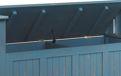 Distressed Coastal Blue | Acadian Entryway Bench