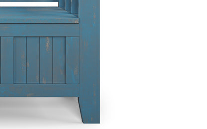 Distressed Coastal Blue | Acadian Entryway Bench