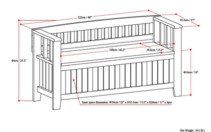 Distressed Coastal Blue | Acadian Entryway Bench