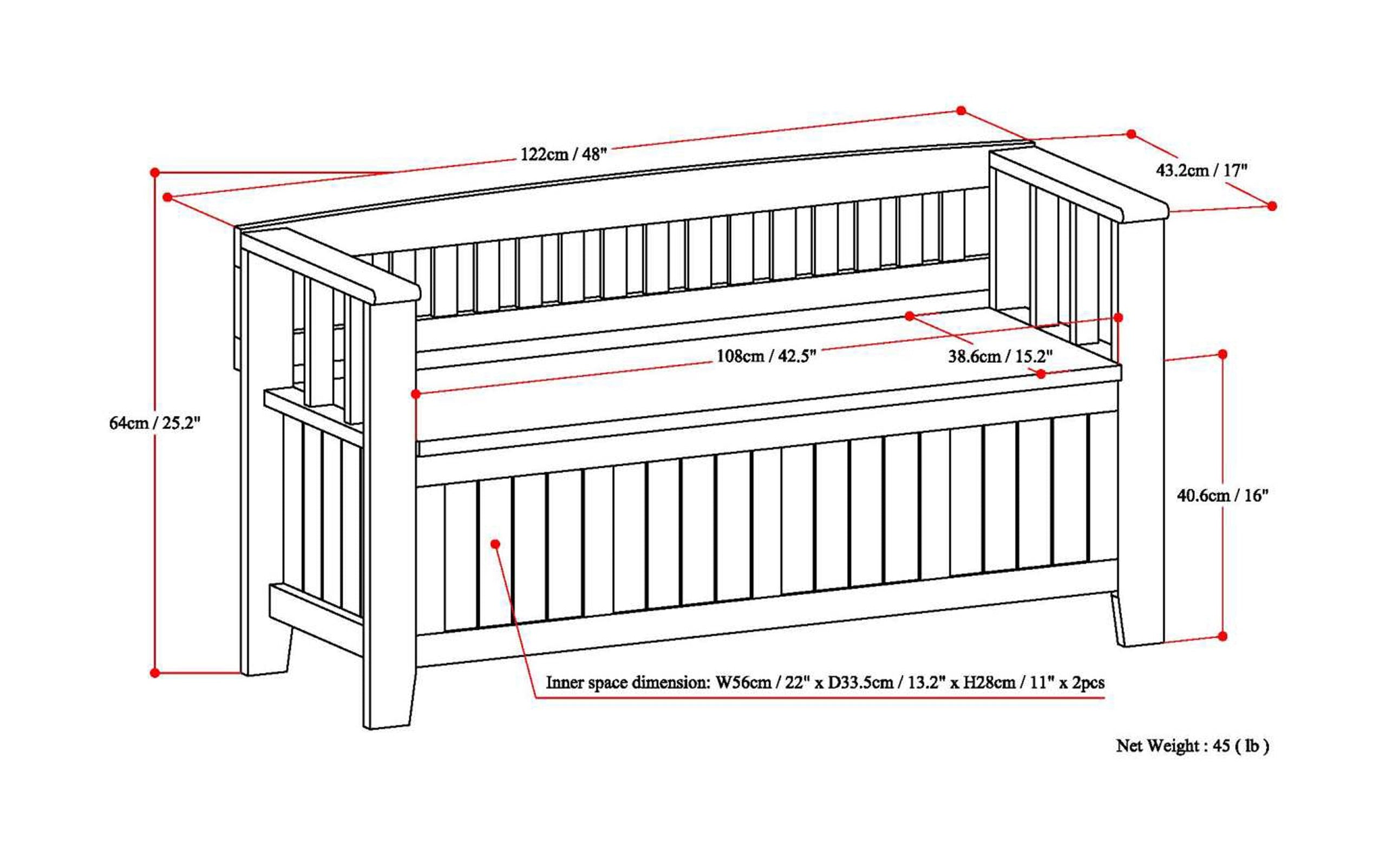 Distressed Grey | Acadian Entryway Bench