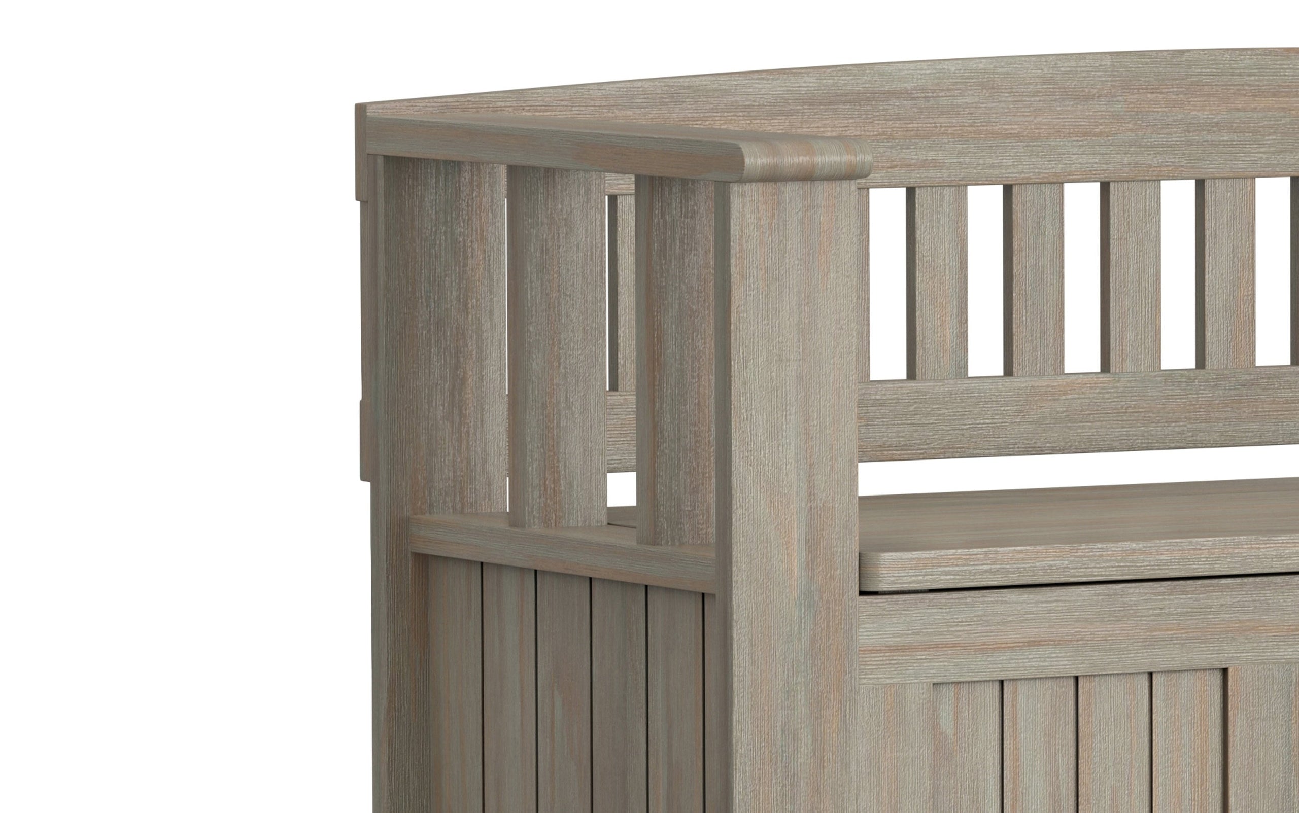 Distressed Grey | Acadian Entryway Bench