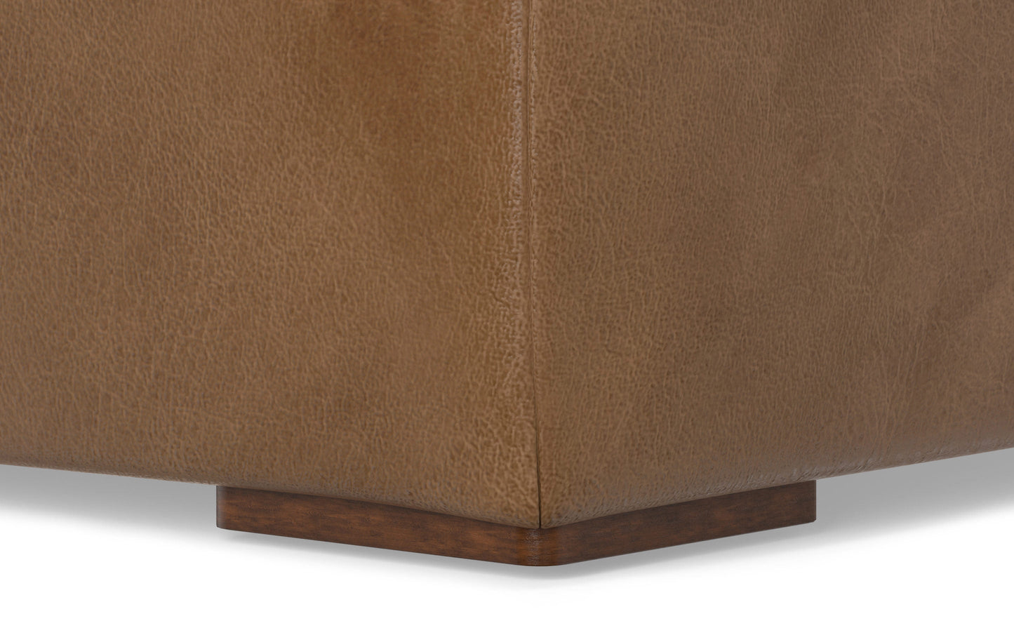 Caramel Brown Genuine Leather | Rex 2 Seater Sofa and Left Chaise in Genuine Leather