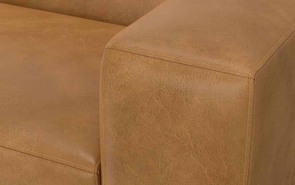 Sienna Genuine Leather | Rex 2 Seater Sofa and Left Chaise in Genuine Leather