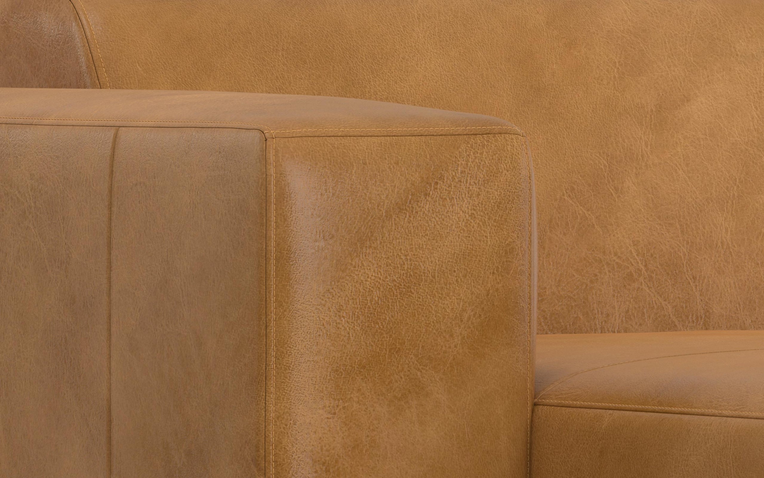 Sienna Genuine Leather | Rex 2 Seater Sofa and Left Chaise in Genuine Leather