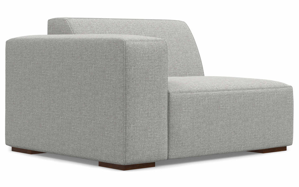 Pale Grey Performance Fabric | Rex 2 Seater Sofa and Right Chaise in Performance Fabric