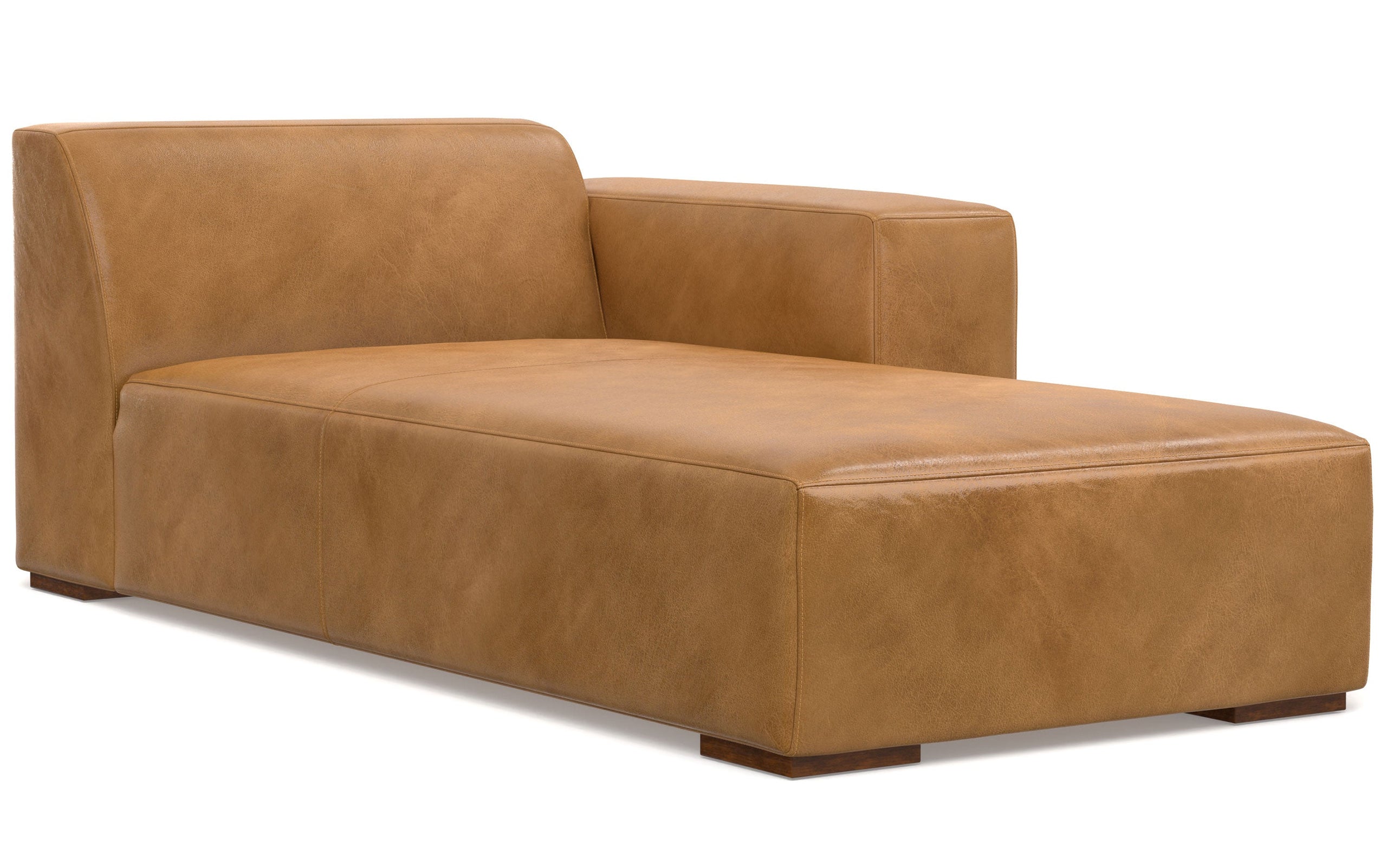 Sienna Genuine Leather | Rex 2 Seater Sofa and Right Chaise in Genuine Leather