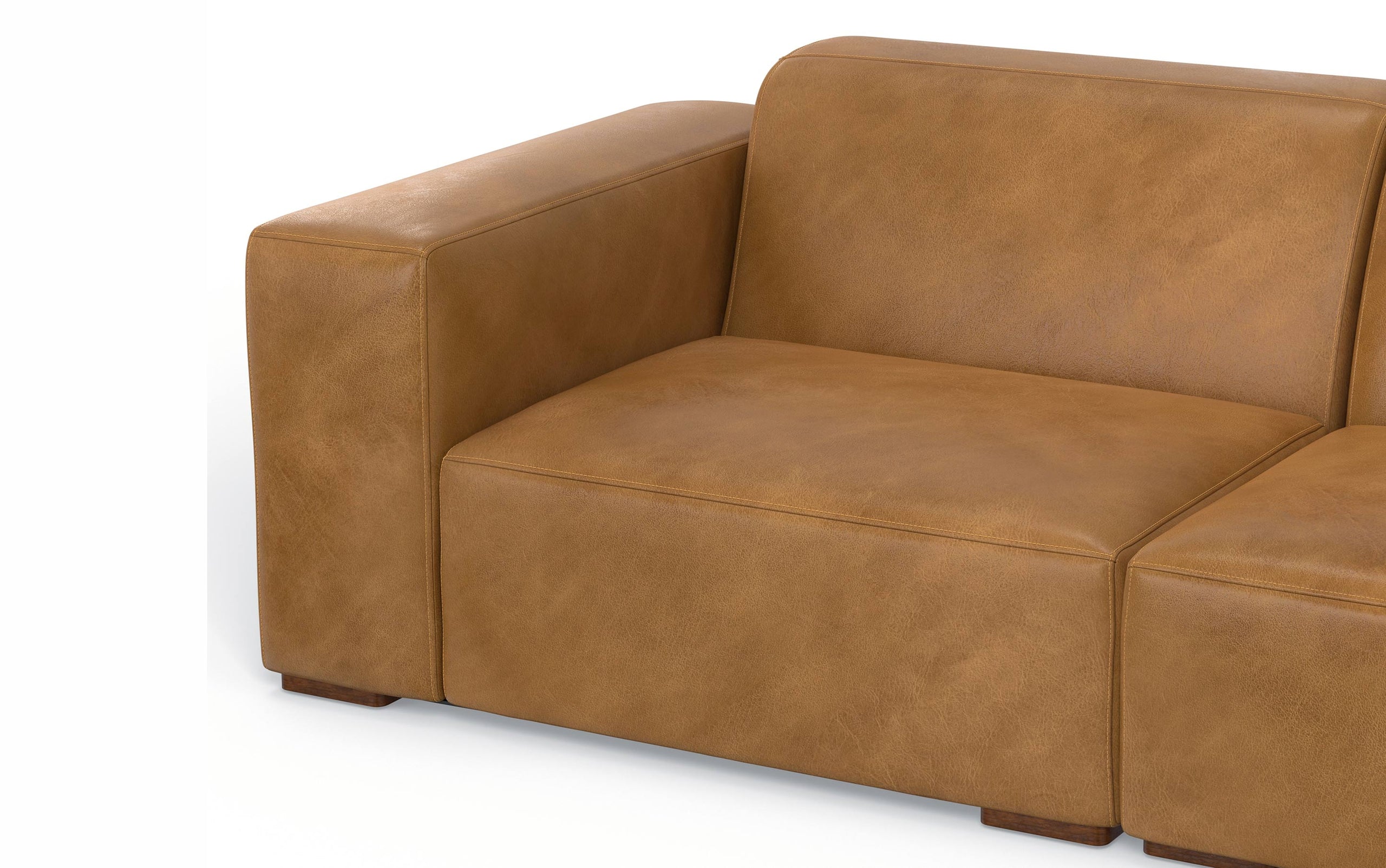 Sienna Genuine Leather | Rex 2 Seater Sofa and Right Chaise in Genuine Leather