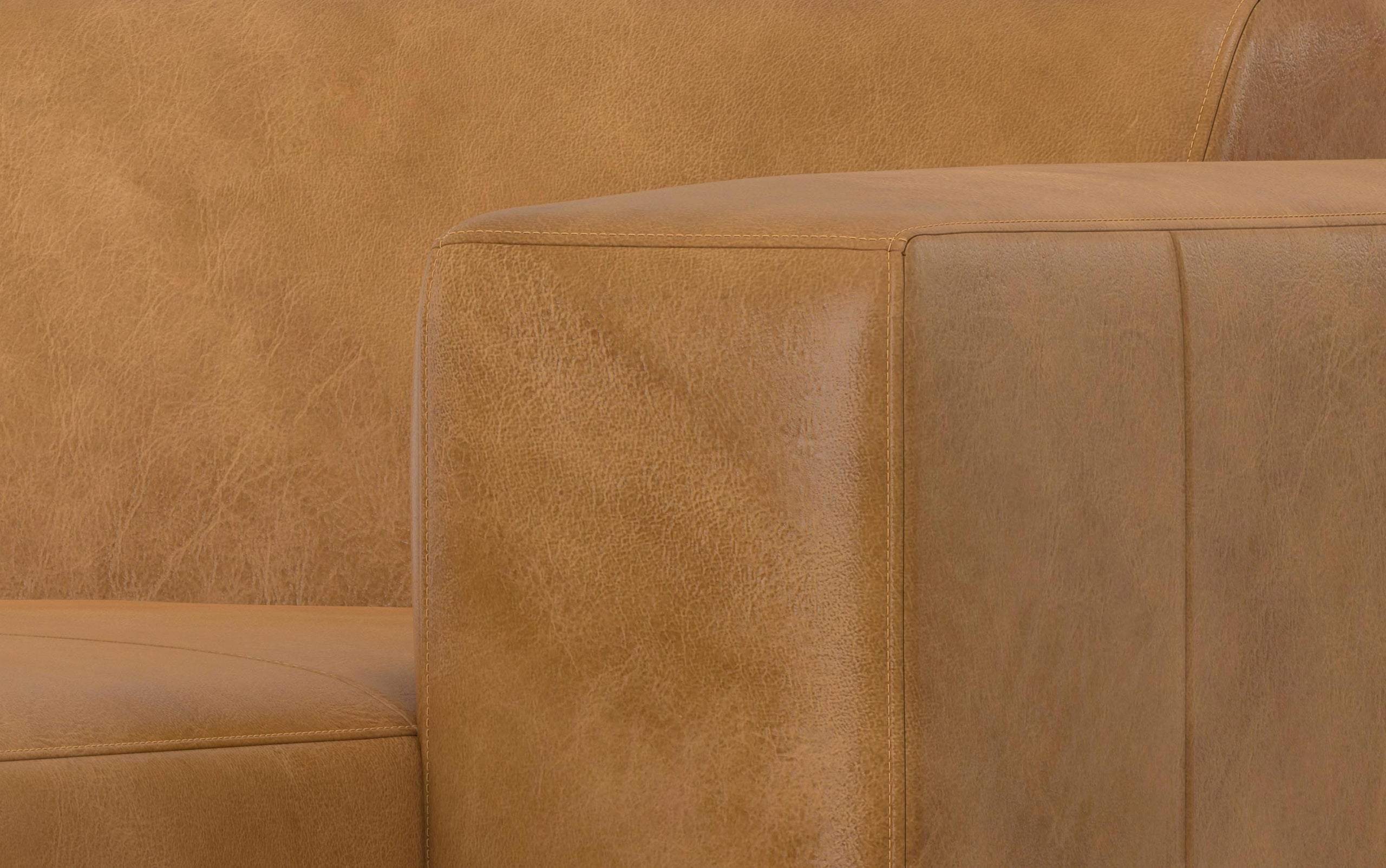 Sienna Genuine Leather | Rex 2 Seater Sofa and Right Chaise in Genuine Leather