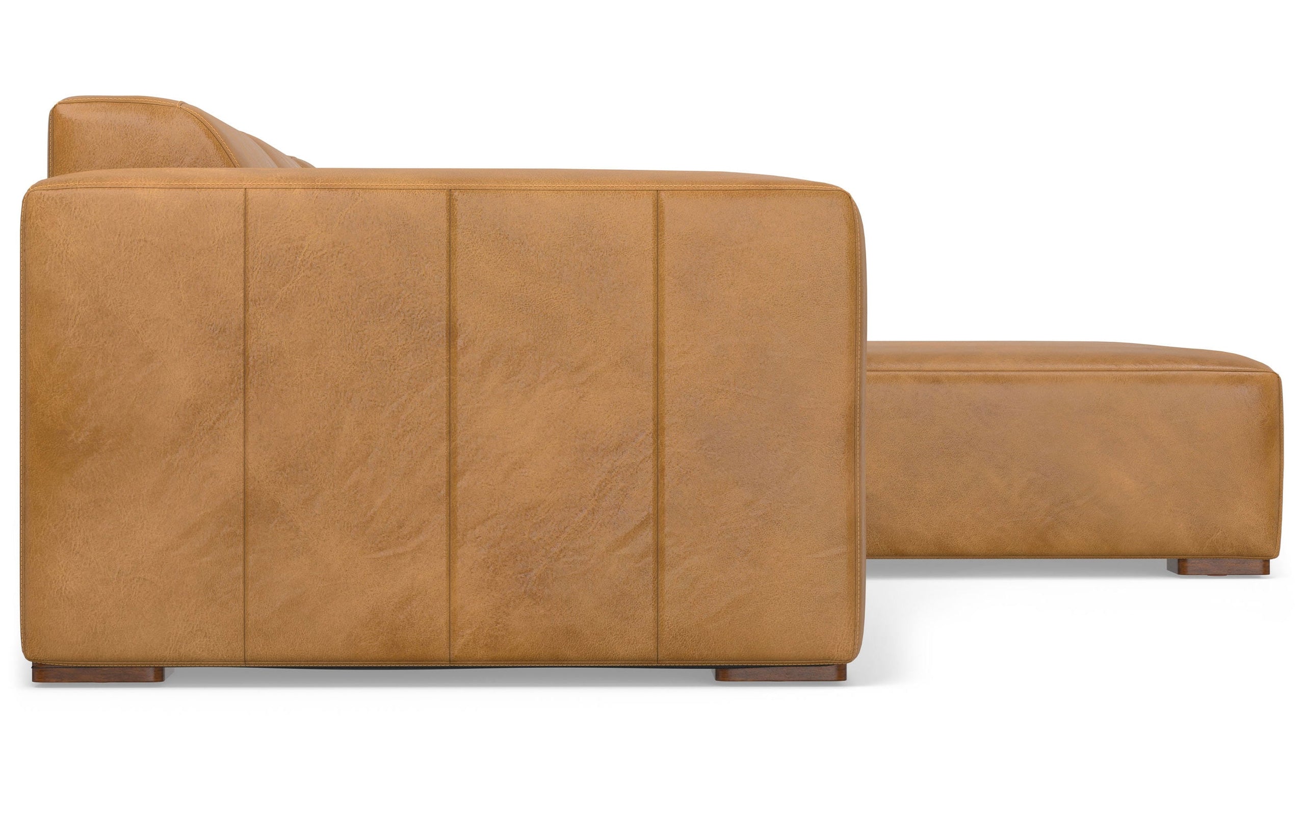 Sienna Genuine Leather | Rex 2 Seater Sofa and Right Chaise in Genuine Leather