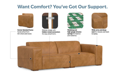 Sienna Genuine Leather | Rex 2 Seater Sofa in Genuine Leather