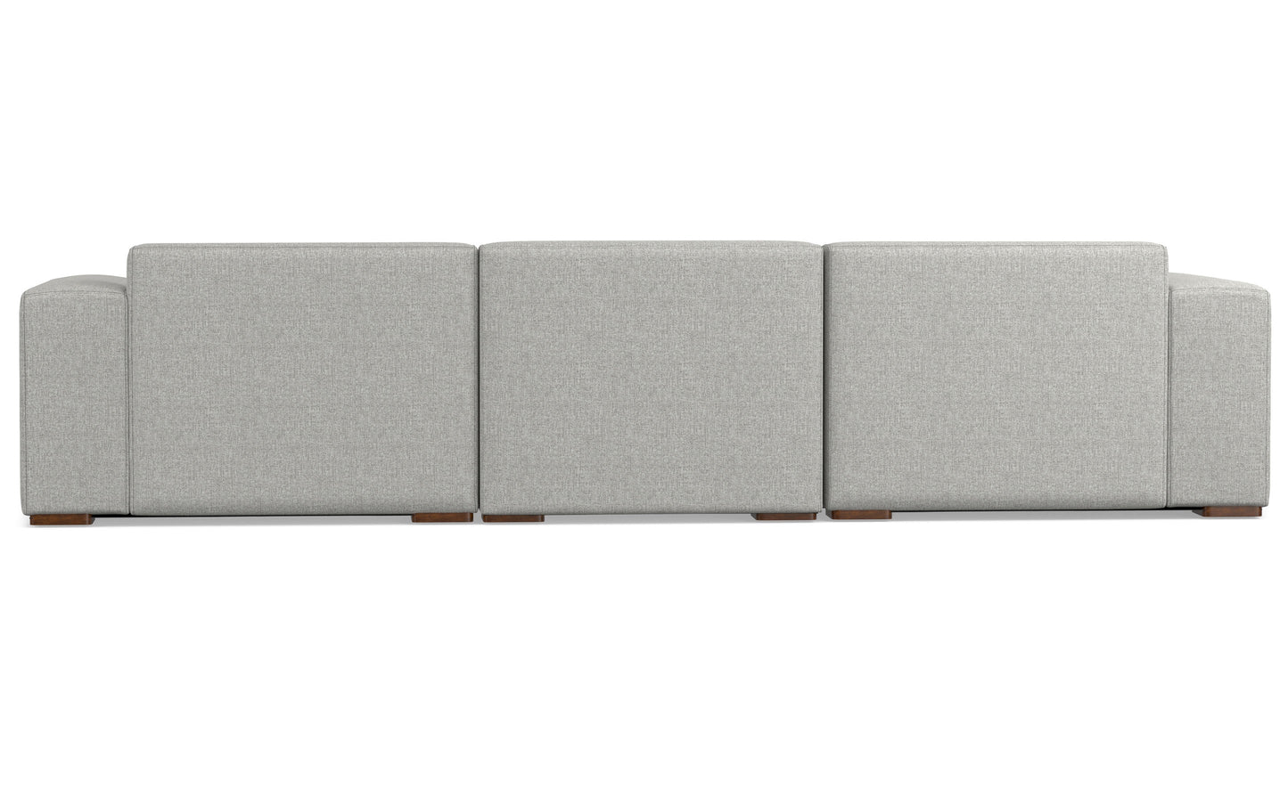 Pale Grey Performance Fabric | Rex 3 Seater Sofa and Ottoman in Performance Fabric