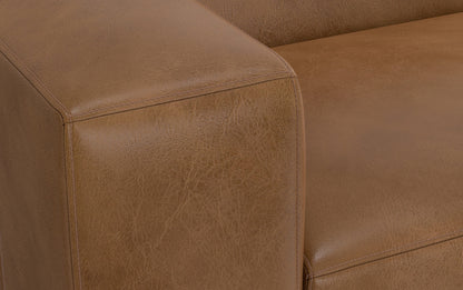 Caramel Brown Genuine Leather | Rex 3 Seater Sofa in Genuine Leather