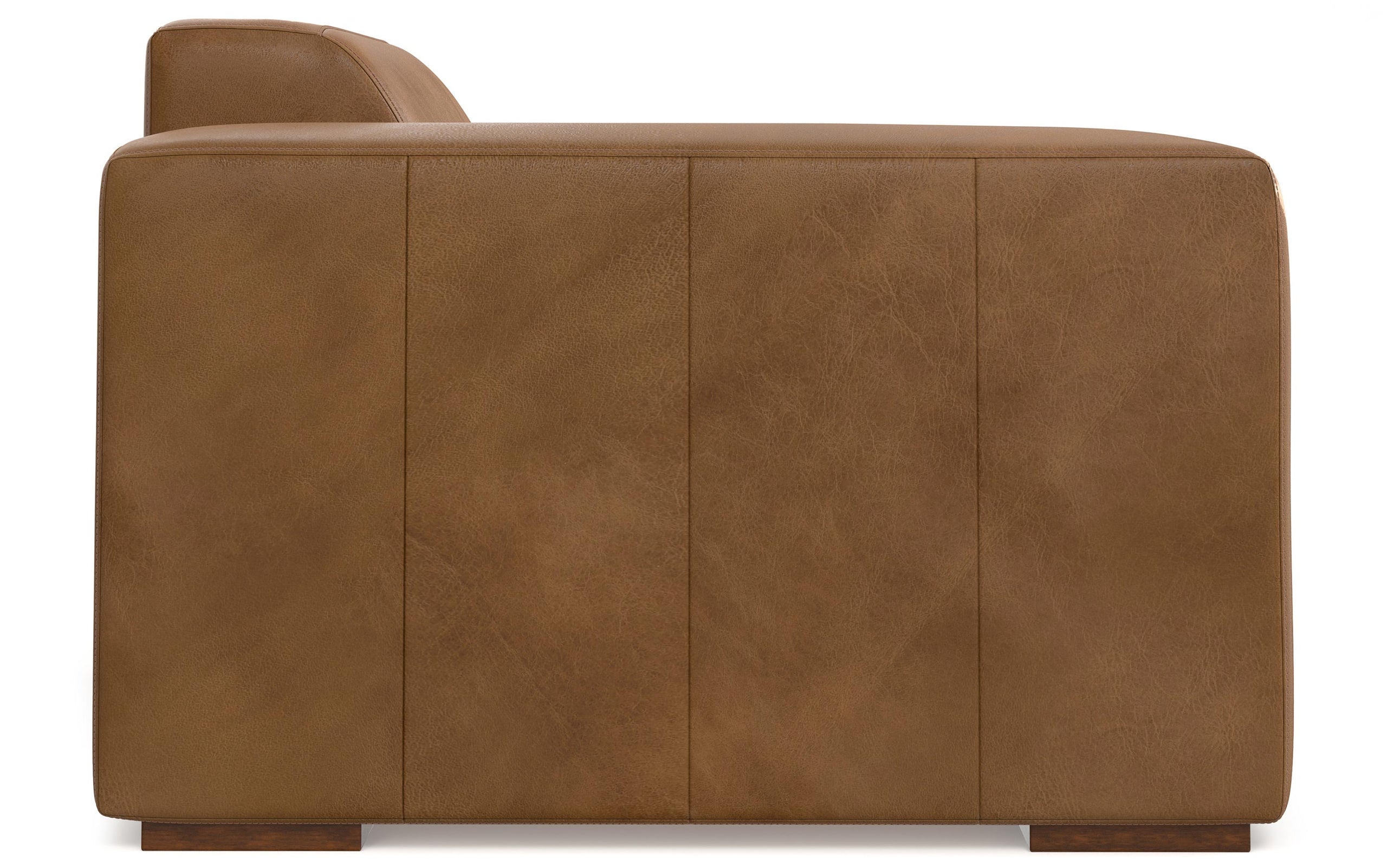 Caramel Brown Genuine Leather | Rex 3 Seater Sofa in Genuine Leather