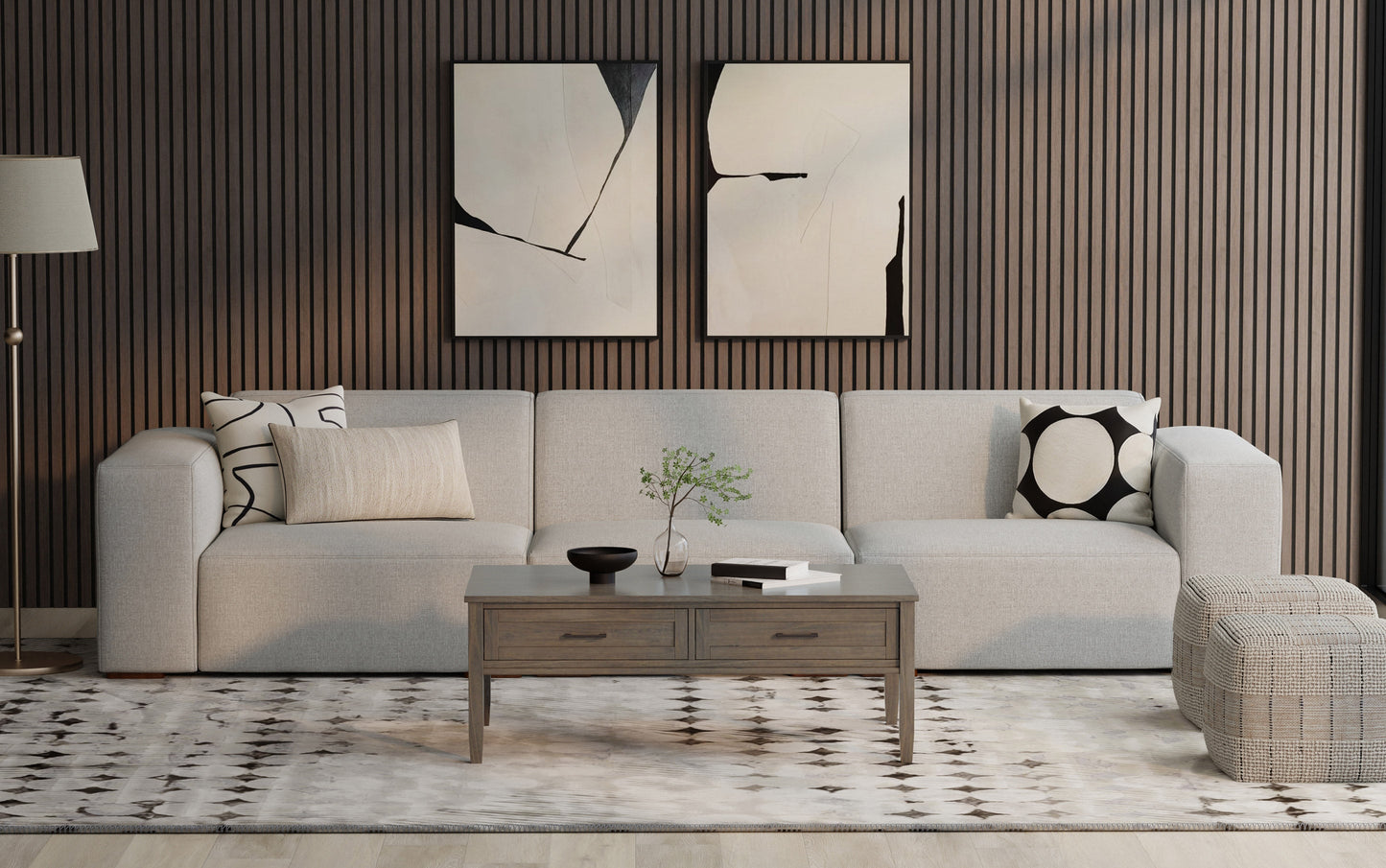 Pale Grey Performance Fabric | Rex 3 Seater Sofa Performance Fabric