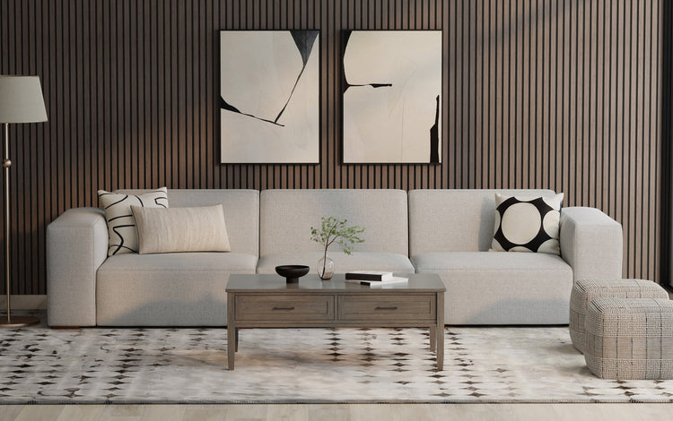 Pale Grey Performance Fabric | Rex 3 Seater Sofa Performance Fabric