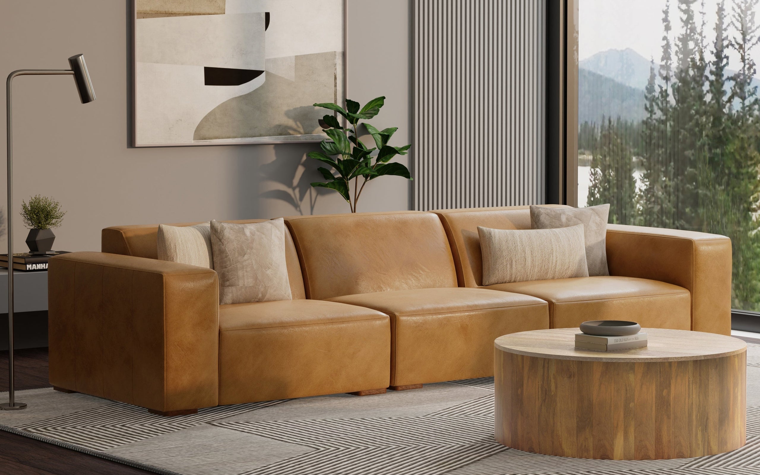 Sienna Genuine Leather | Rex 3 Seater Sofa in Genuine Leather