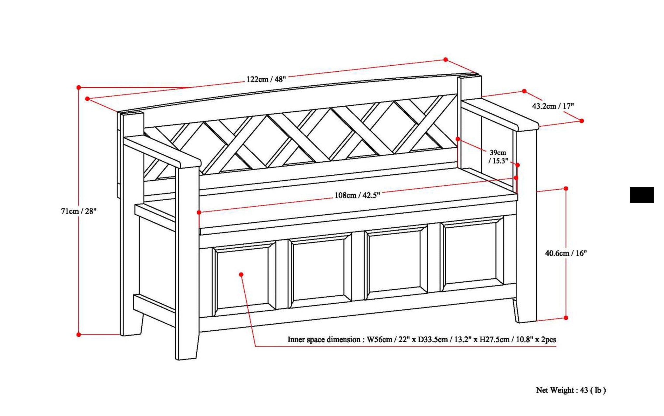 Farmhouse Grey | Amherst Entryway Bench