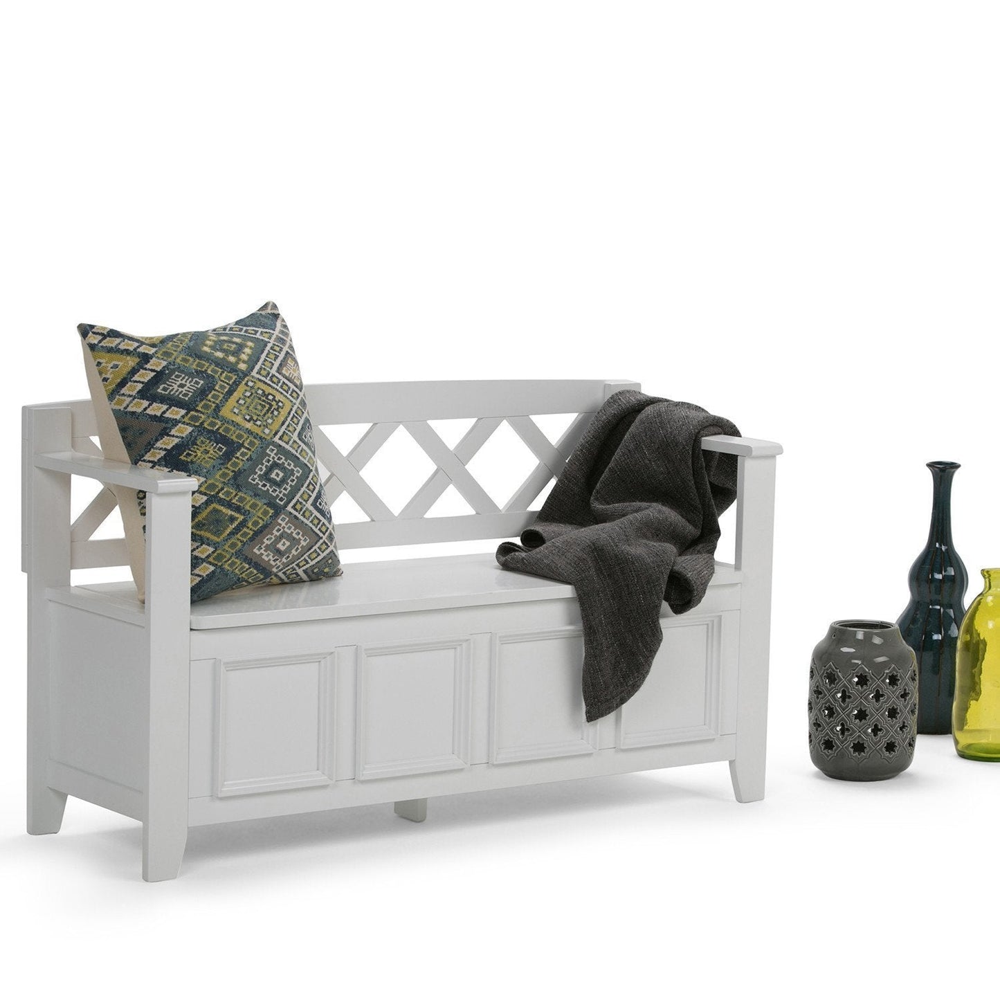 White | Amherst Entryway Bench