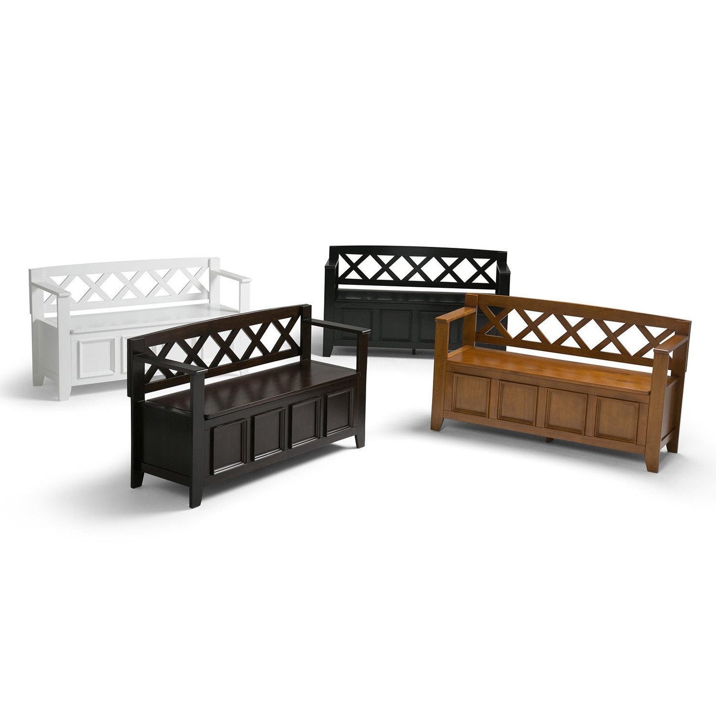 White | Amherst Entryway Bench
