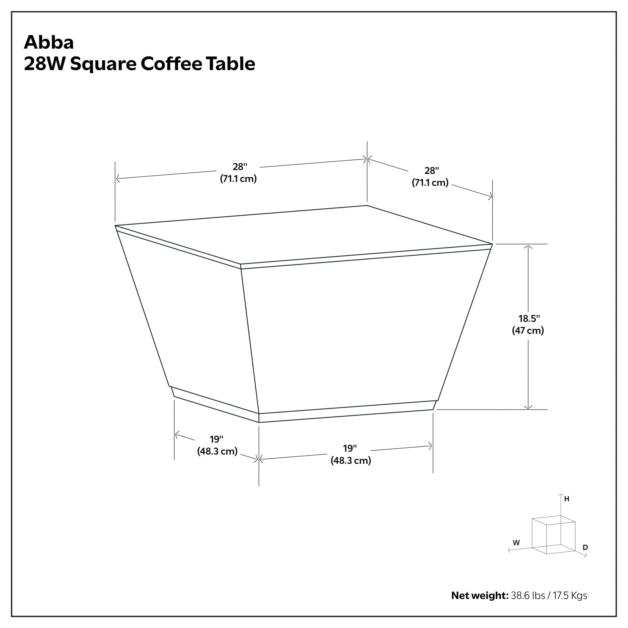 White Wash | Abba Square Coffee Table