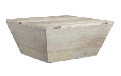 White Wash | Abba 36 inch Square Lift Top Coffee Table