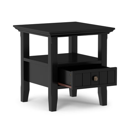 Black | Acadian End Table with Drawer
