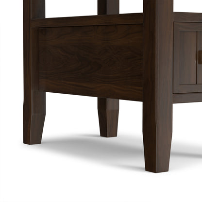 Brunette Brown | Acadian Narrow Side Table with Drawer