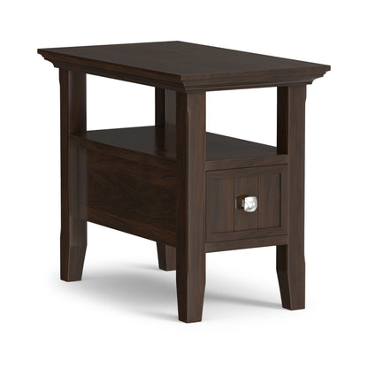 Brunette Brown | Acadian Narrow Side Table with Drawer