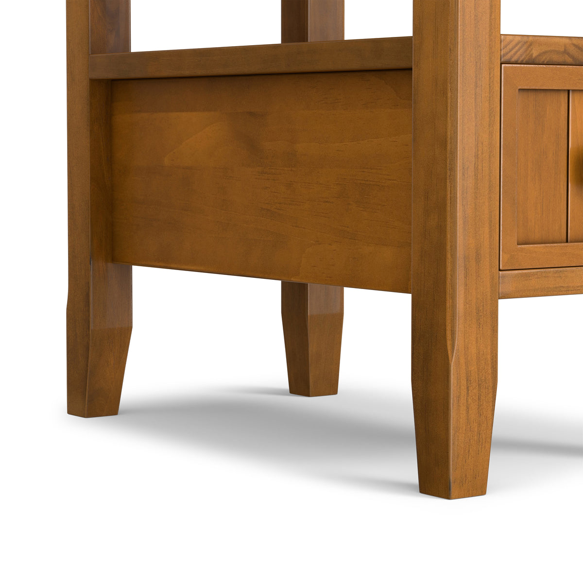 Light Golden Brown | Acadian Narrow Side Table with Drawer