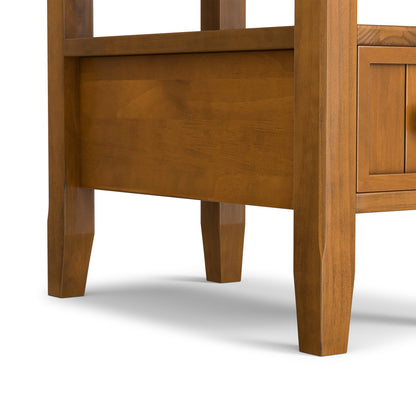 Light Golden Brown | Acadian Narrow Side Table with Drawer