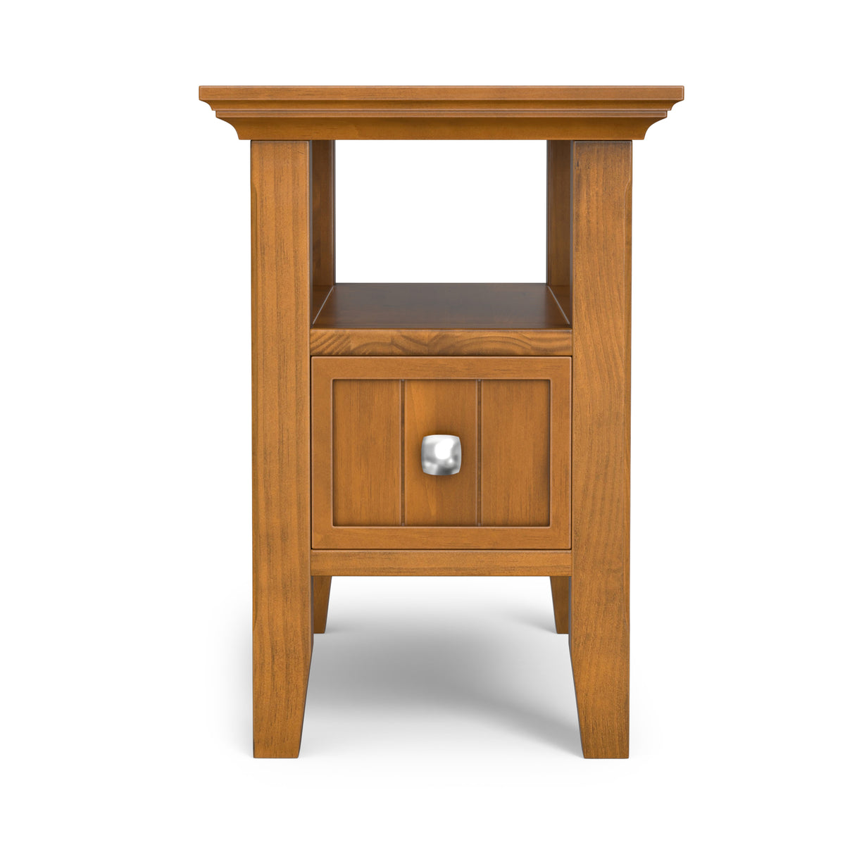 Light Golden Brown | Acadian Narrow Side Table with Drawer