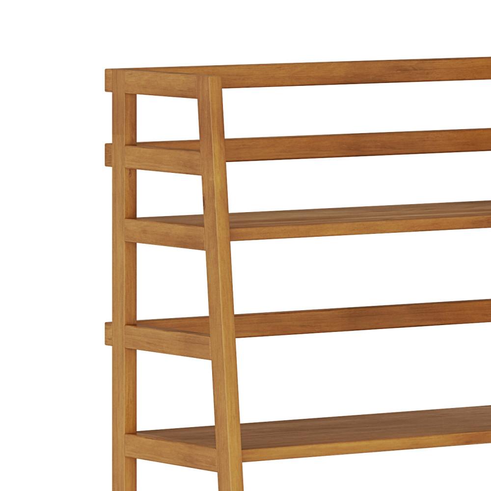 Light Golden Brown | Acadian Ladder Shelf Bookcase