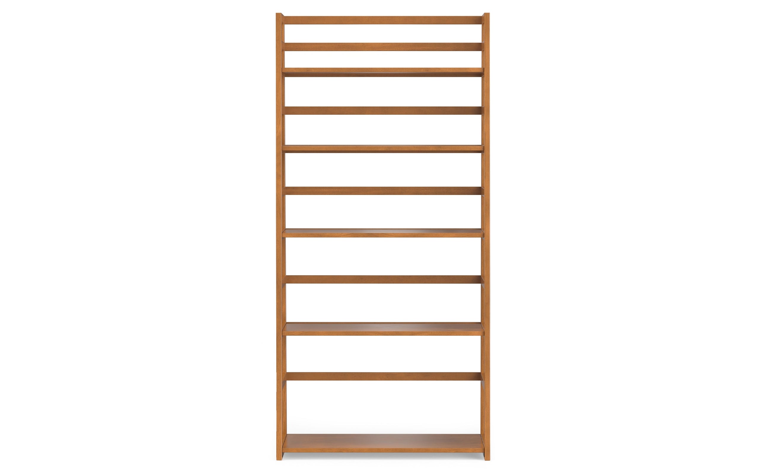 Light Golden Brown | Acadian Ladder Shelf Bookcase