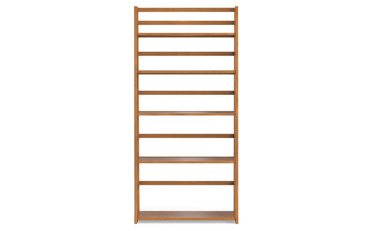 Light Golden Brown | Acadian Ladder Shelf Bookcase