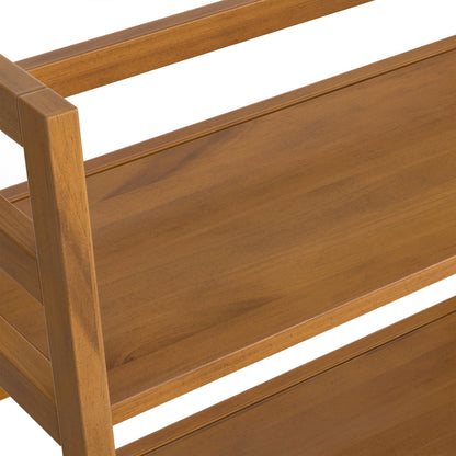 Light Golden Brown | Acadian Ladder Shelf Bookcase