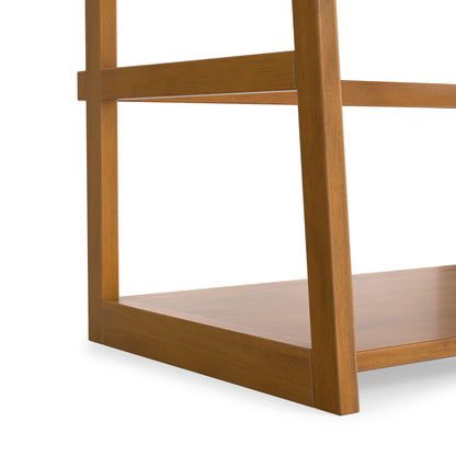 Light Golden Brown | Acadian Ladder Shelf Bookcase