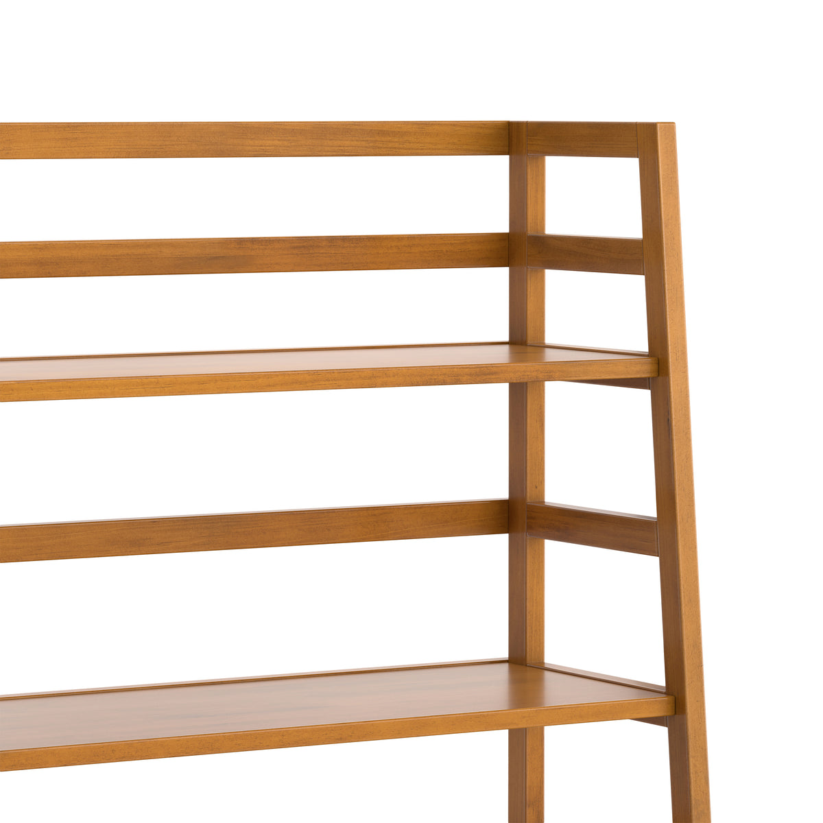 Light Golden Brown | Acadian Ladder Shelf Bookcase