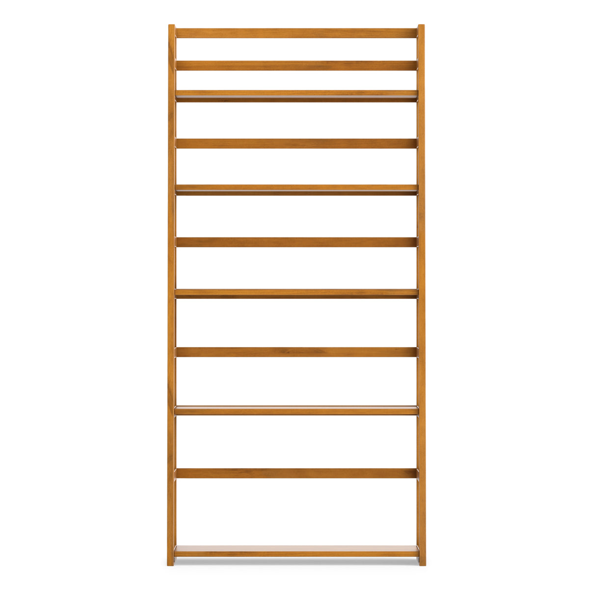 Light Golden Brown | Acadian Ladder Shelf Bookcase