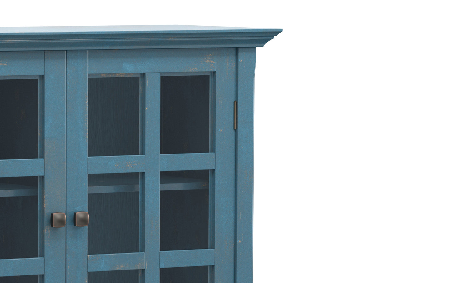 Distressed Coastal Blue | Acadian Medium Storage Cabinet