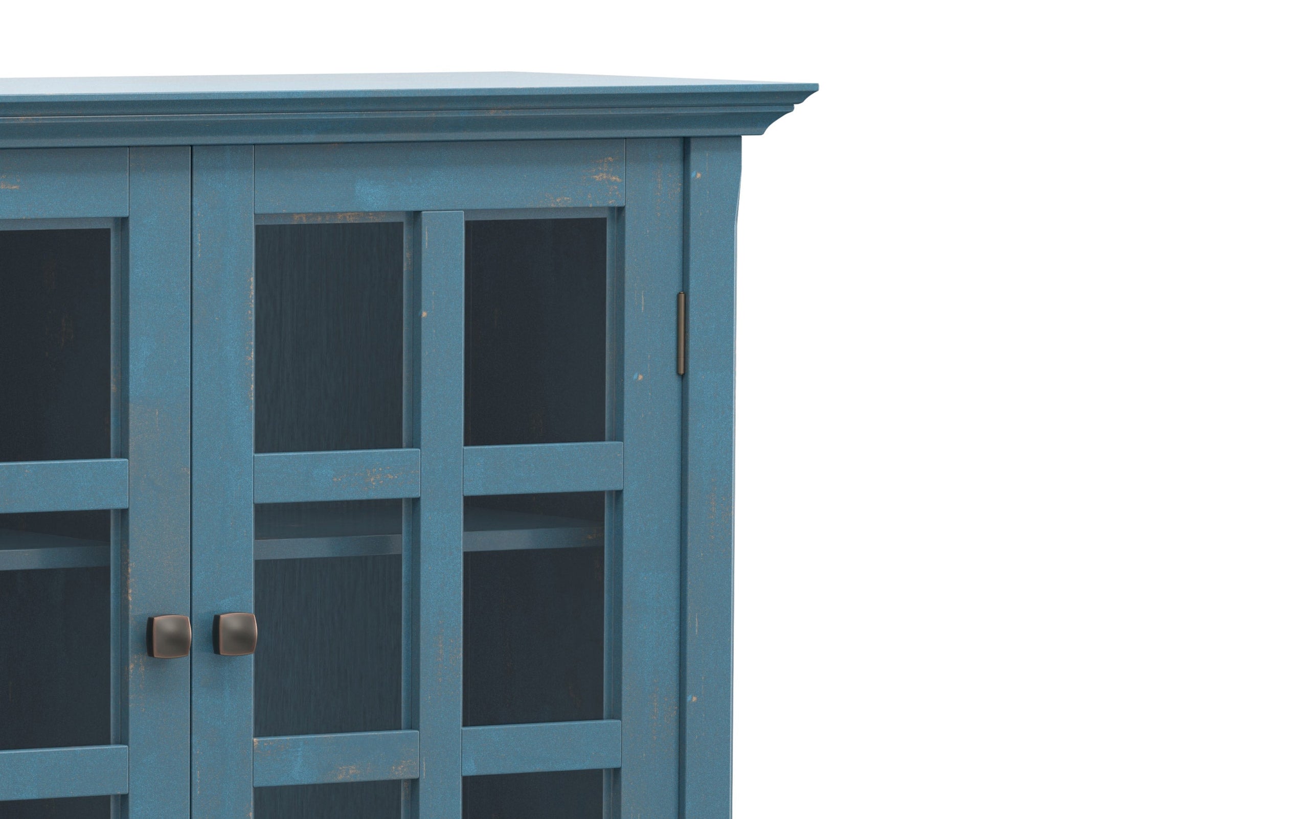 Distressed Coastal Blue | Acadian Medium Storage Cabinet