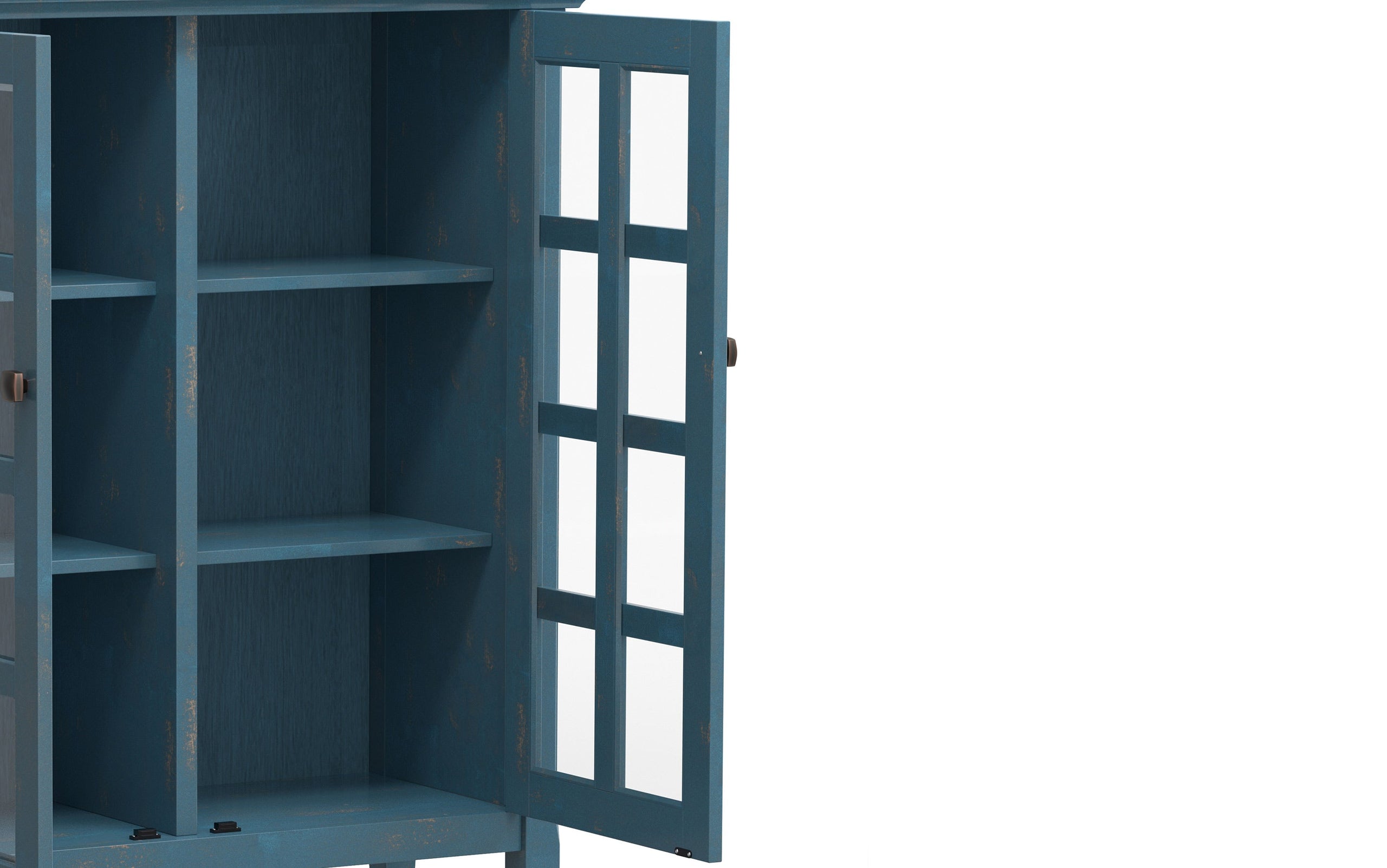 Distressed Coastal Blue | Acadian Medium Storage Cabinet