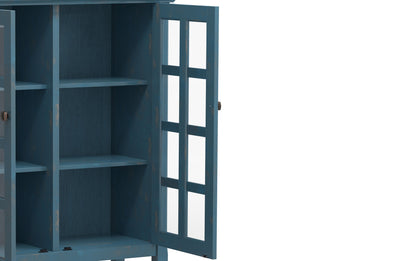 Distressed Coastal Blue | Acadian Medium Storage Cabinet