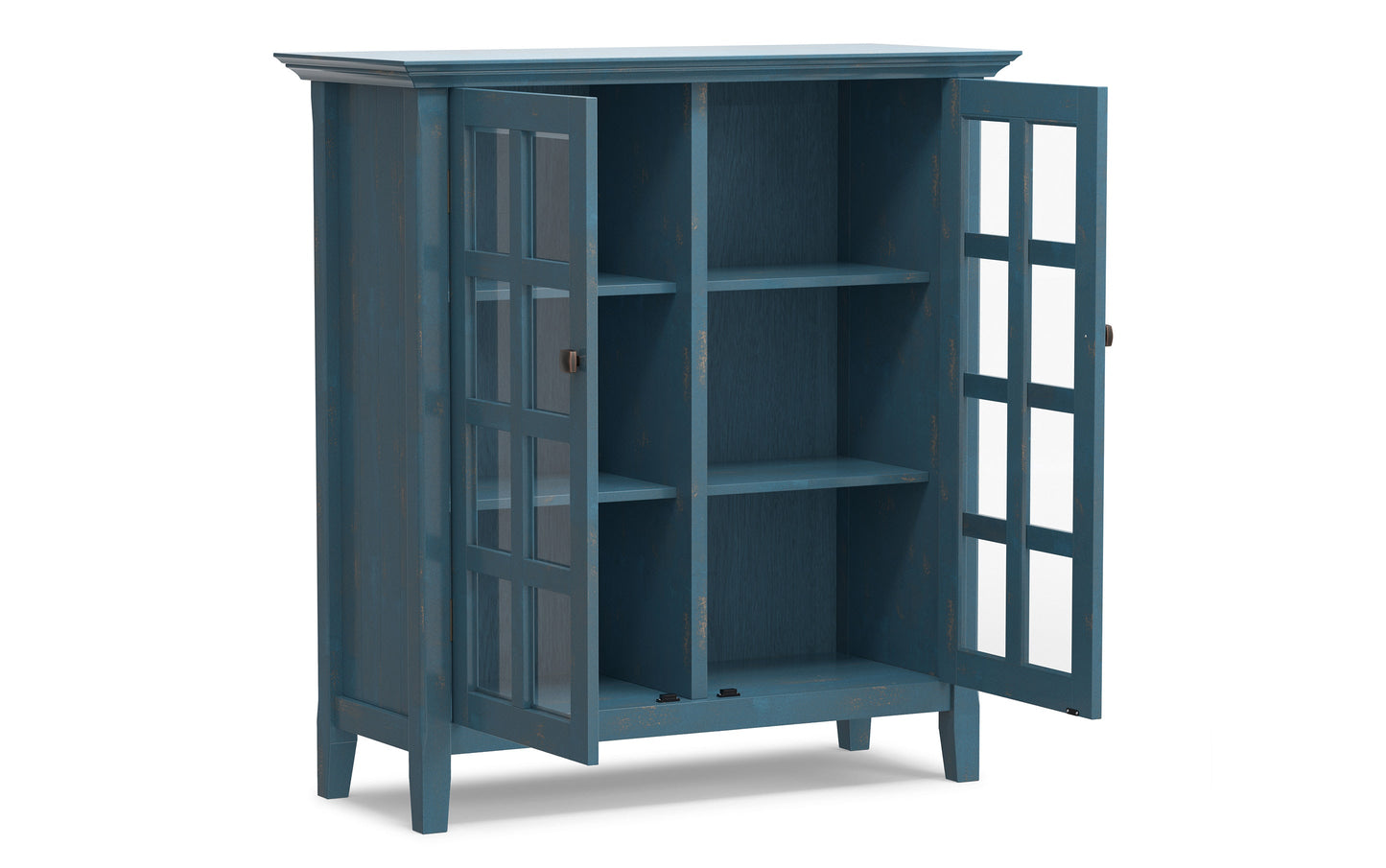 Distressed Coastal Blue | Acadian Medium Storage Cabinet