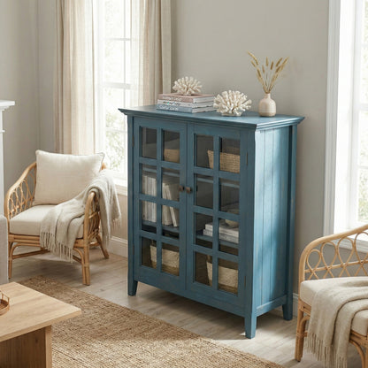 Distressed Coastal Blue | Acadian Medium Storage Cabinet